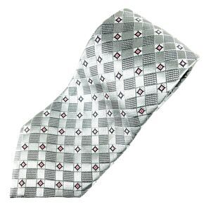 DONALD TRUMP President Signature Collection Men's Silk Necktie silver / platinum